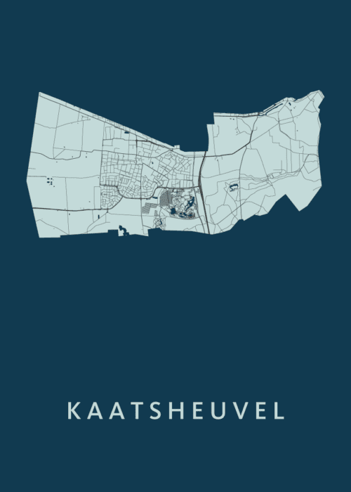Kaatsheuvel Navy Stadskaart Poster Kopen
