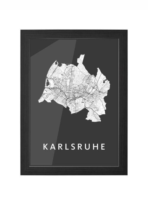 Karlsruhe Black Ingelijst in Zwart lijst Kopen | Kunst in Kaart