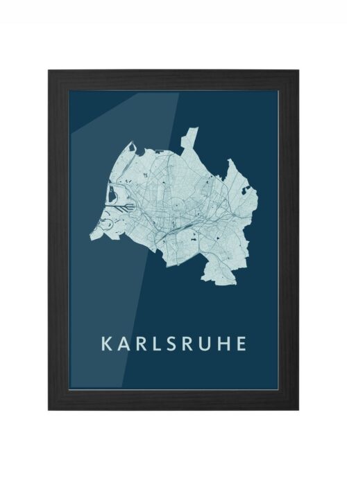 Karlsruhe Feldgrau Ingelijst in Zwart lijst Kopen | Kunst in Kaart