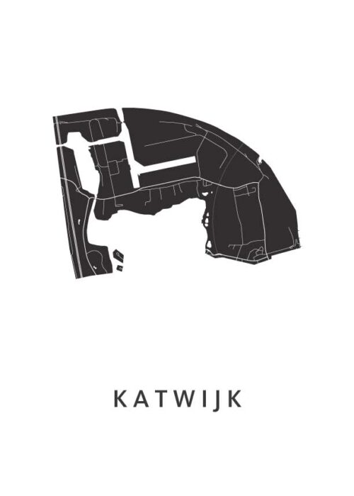 Katwijk (NB) Kaart Poster