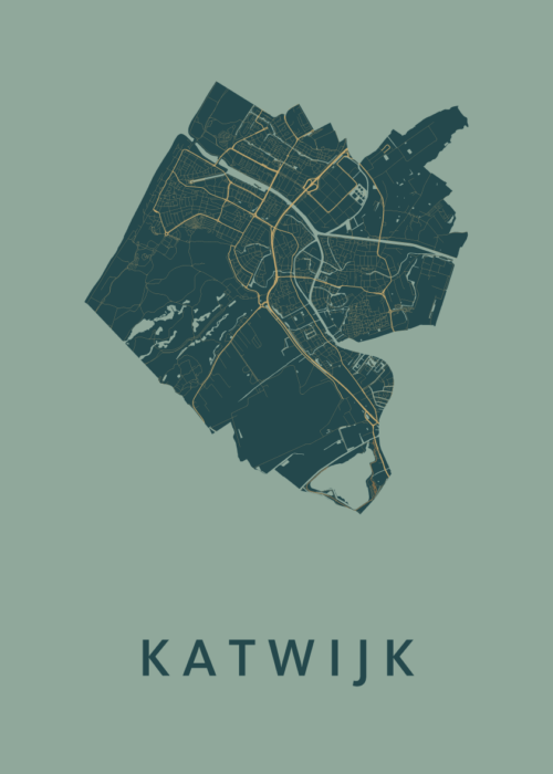 Katwijk Stadskaart poster Amazon