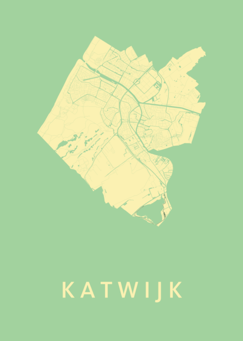 Katwijk Stadskaart poster Spring