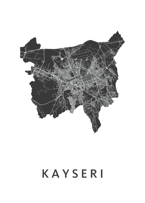 Kayseri Stadskaart Poster Kopen