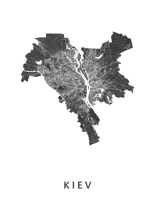 Kiev Stadskaart Poster Kopen