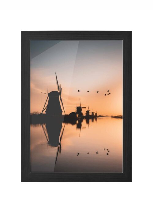 molen fotografie poster ingelijst in zwarte lijst