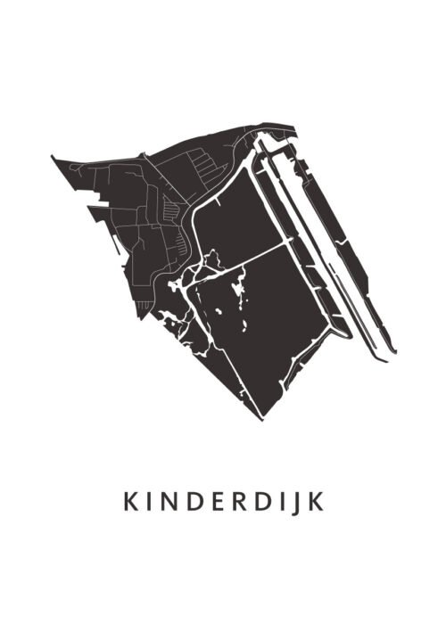 Kinderdijk Stadskaart Poster Kopen