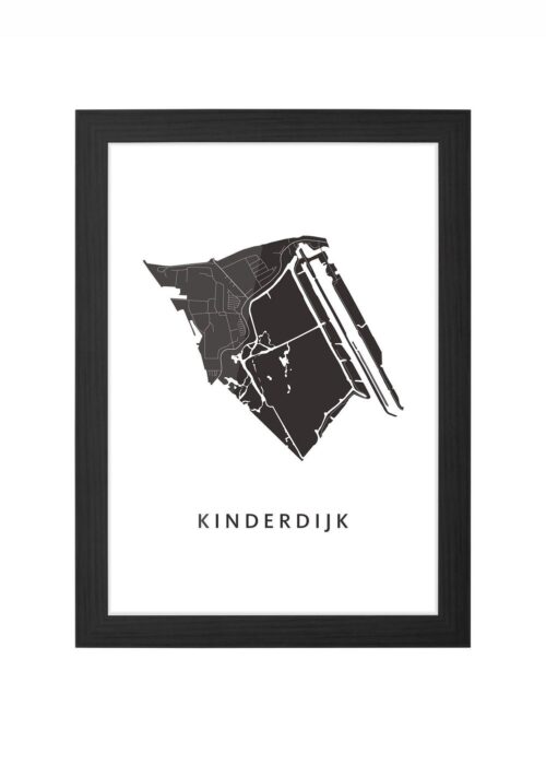 Kinderdijk Ingelijst in Zwart lijst Kopen | Kunst in Kaart