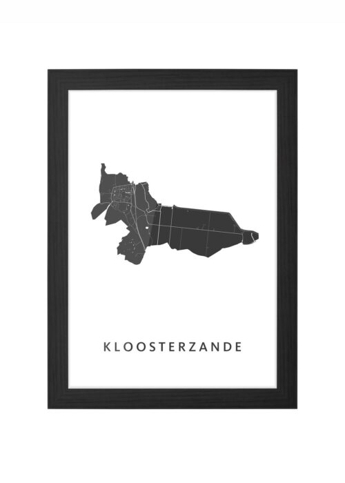 Kloosterzande Ingelijst in Zwart lijst Kopen | Kunst in Kaart