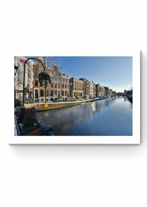 Kloveniersburgwal in de winter - Amsterdam - Stadsfotografie - Poster