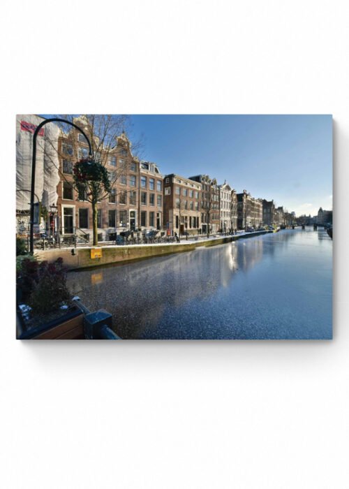Kloveniersburgwal in de winter — Fotografie Poster