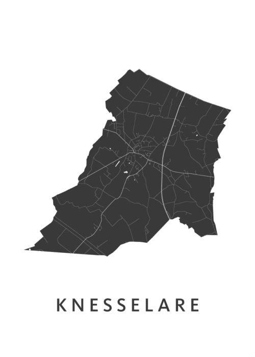 Knesselare Stadskaart Poster Kopen