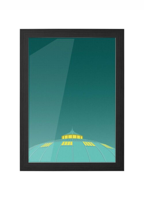 de koepel stadsgezicht poster ingelijst in zwarte lijst