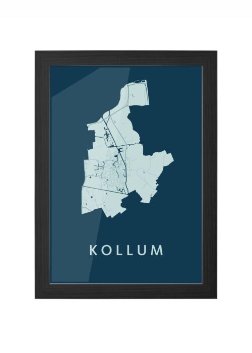 Kollum Feldgrau Ingelijst in Zwart lijst Kopen | Kunst in Kaart