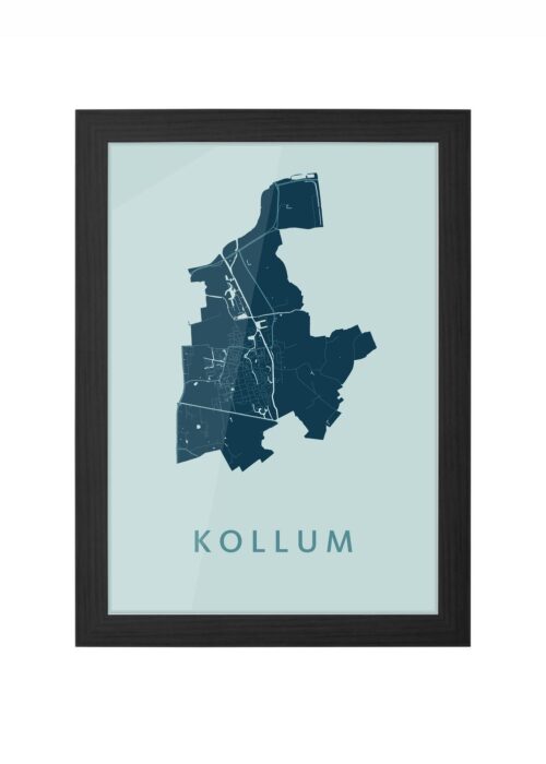 Kollum Mint Ingelijst in Zwart lijst Kopen | Kunst in Kaart