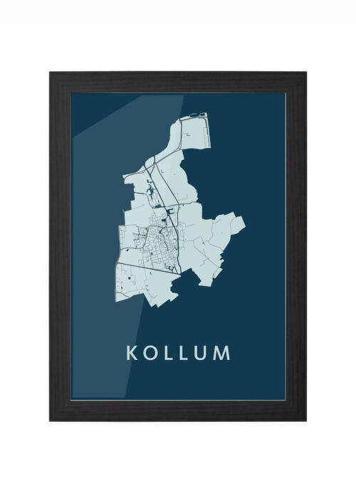 Kollum Navy Ingelijst in Zwart lijst Kopen | Kunst in Kaart