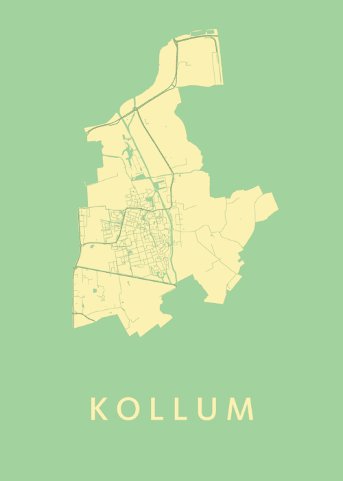 Kollum Spring Stadskaart Poster Kopen