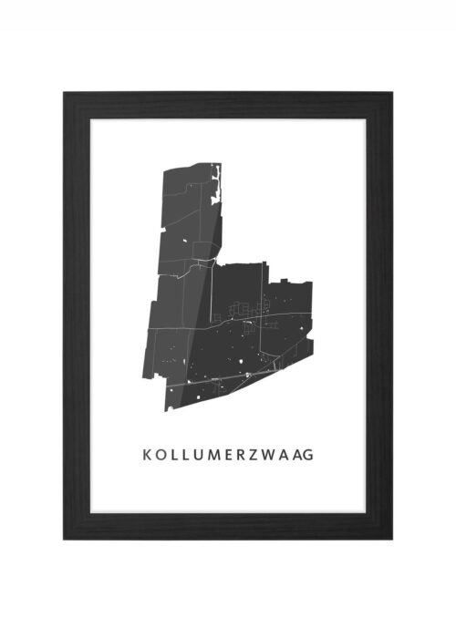 Kollumerzwaag Ingelijst in Zwart lijst Kopen | Kunst in Kaart