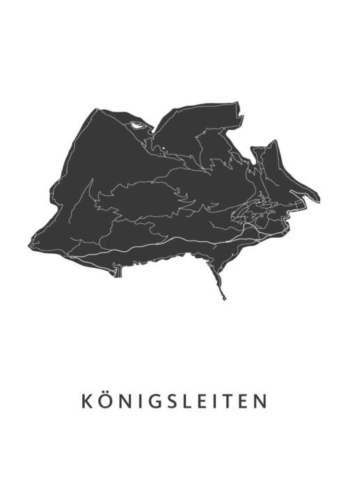 Königsleiten Stadskaart Poster Kopen