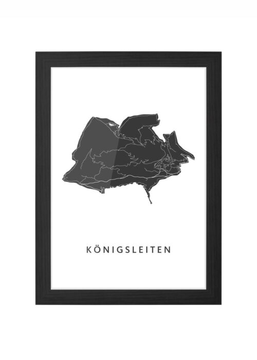 Königsleiten Ingelijst in Zwart lijst Kopen | Kunst in Kaart