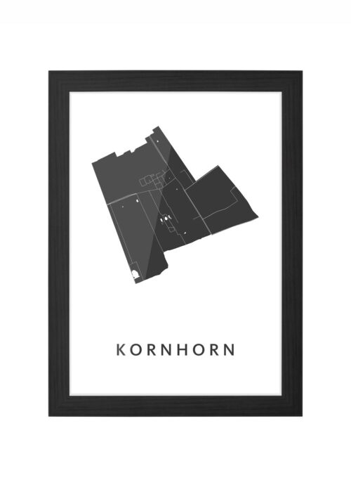 Kornhorn Ingelijst in Zwart lijst Kopen | Kunst in Kaart