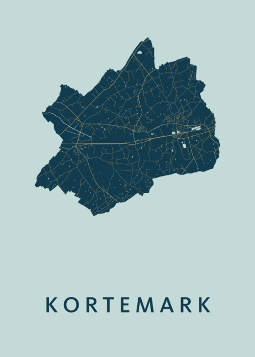 Kortemark Prussian Stadskaart Poster Kopen