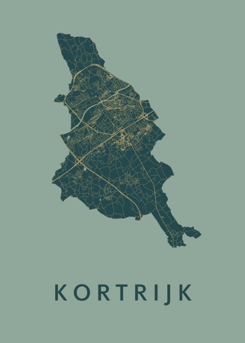 Kortrijk Amazon Stadskaart Poster Kopen