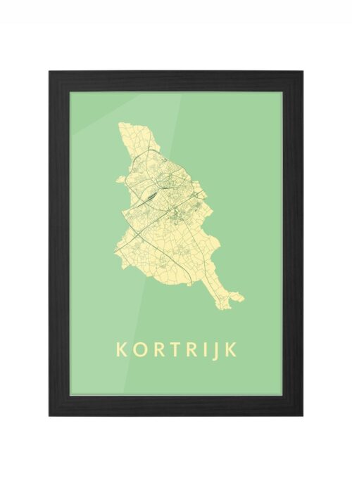 Kortrijk Spring Ingelijst in Zwart lijst Kopen | Kunst in Kaart