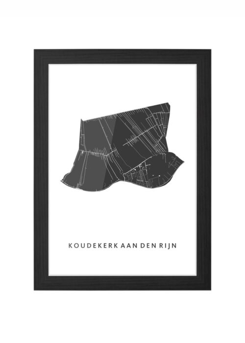 Koudekerk aan den Rijn Ingelijst in Zwart lijst Kopen | Kunst in Kaart