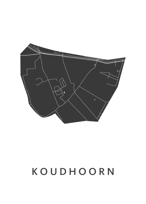 Koudhoorn Stadskaart Poster Kopen
