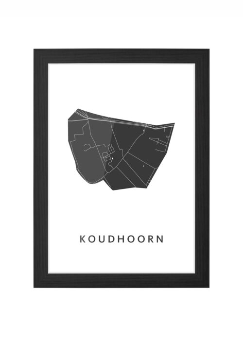 Koudhoorn Ingelijst in Zwart lijst Kopen | Kunst in Kaart