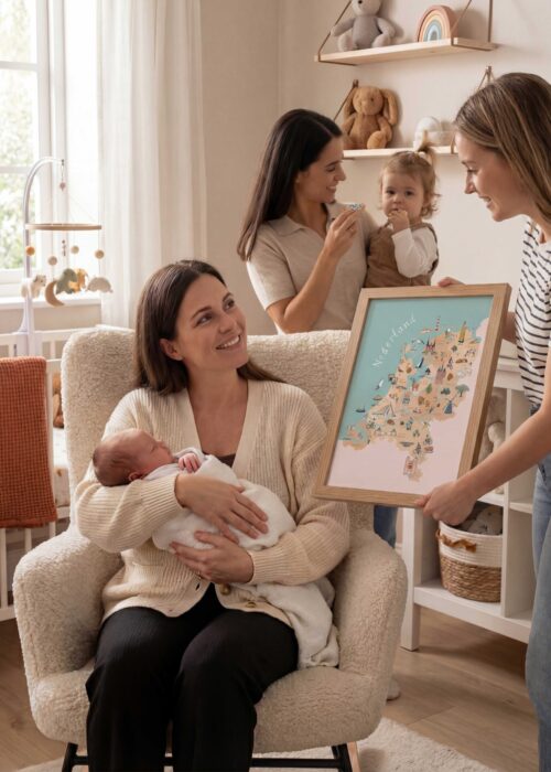 Kraamcadeau nederland kaart kinderkamer Kraamcadeau nederland kaart kinderkamer