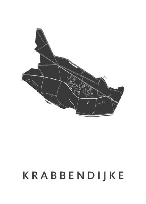 Krabbendijke Stadskaart Poster Kopen