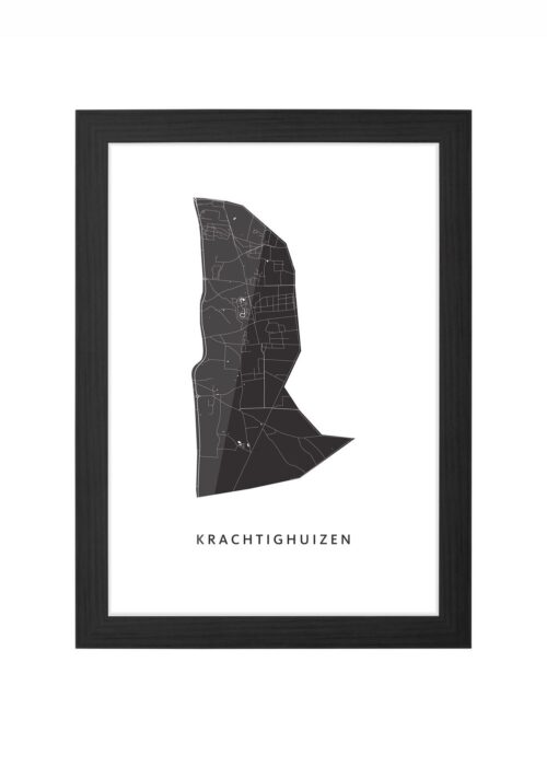 Krachtighuizen Ingelijst in Zwart lijst Kopen | Kunst in Kaart