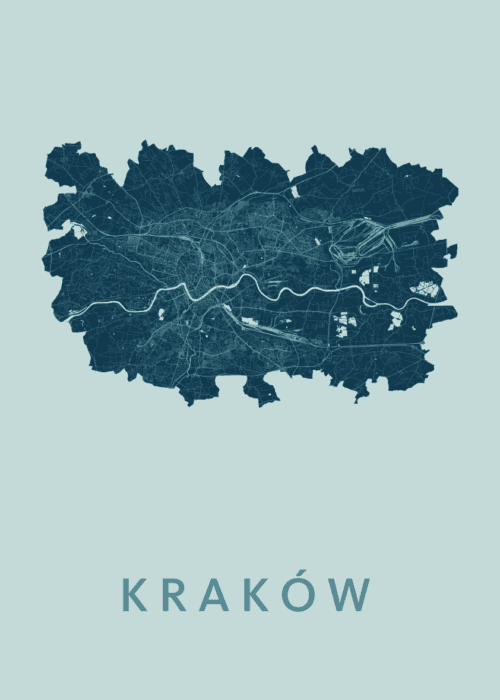 Kraków Mint Stadskaart Poster Kopen