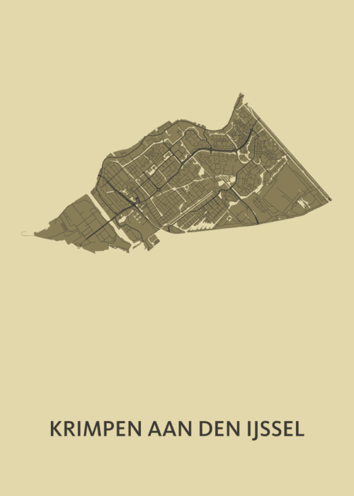 Krimpen aan den IJssel GoldenRod Stadskaart Poster Kopen