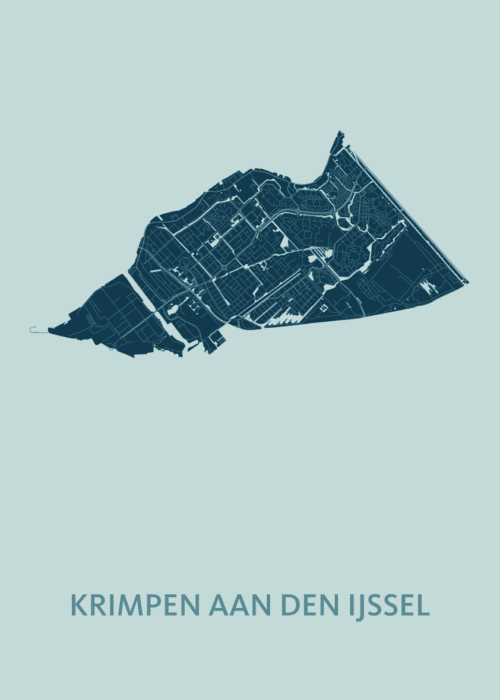 Krimpen aan den IJssel Mint Stadskaart Poster Kopen