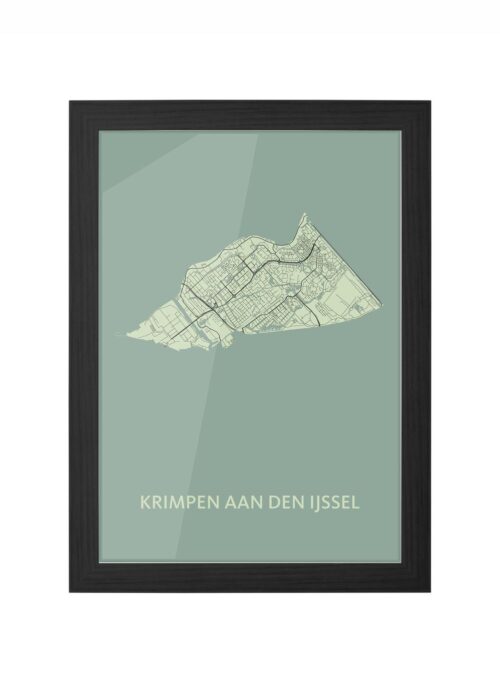 Krimpen aan den IJssel Olive Ingelijst in Zwart lijst Kopen | Kunst in Kaart