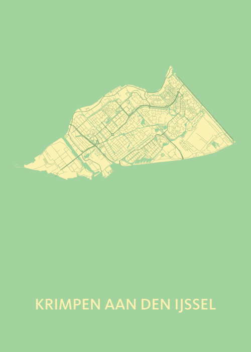 Krimpen aan den IJssel Spring Stadskaart Poster Kopen