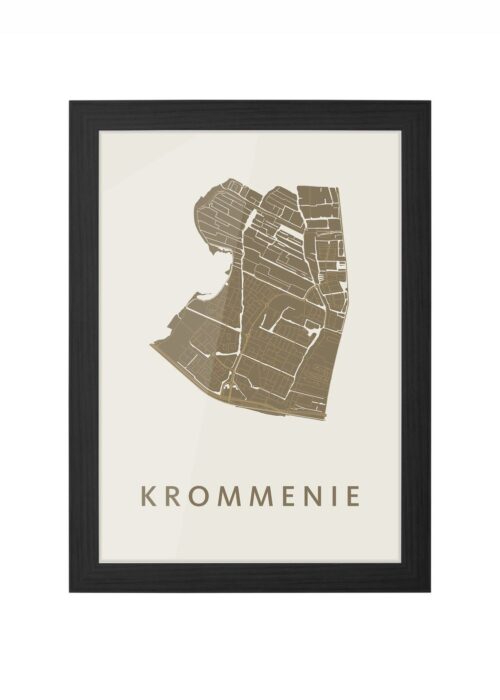 Krommenie Gold Ingelijst in Zwart lijst Kopen | Kunst in Kaart