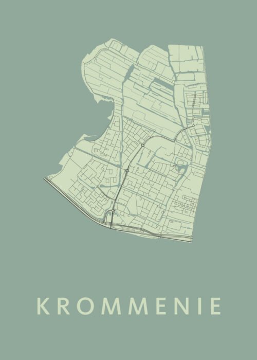 Krommenie Olive Stadskaart Poster Kopen