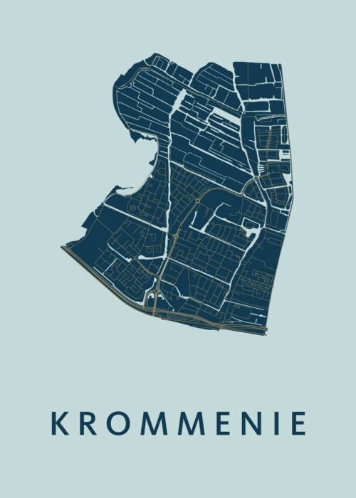 Krommenie Prussian Stadskaart Poster Kopen