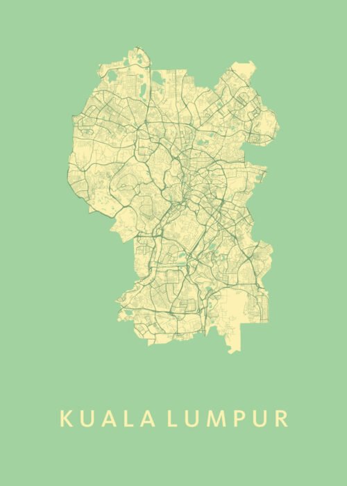 Kuala Lumpur Spring Stadskaart Poster Kopen