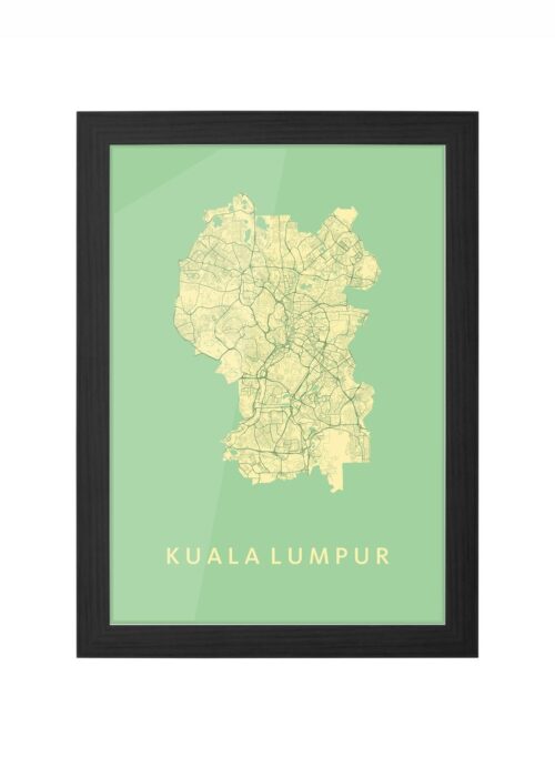 Kuala Lumpur Spring Ingelijst in Zwart lijst Kopen | Kunst in Kaart