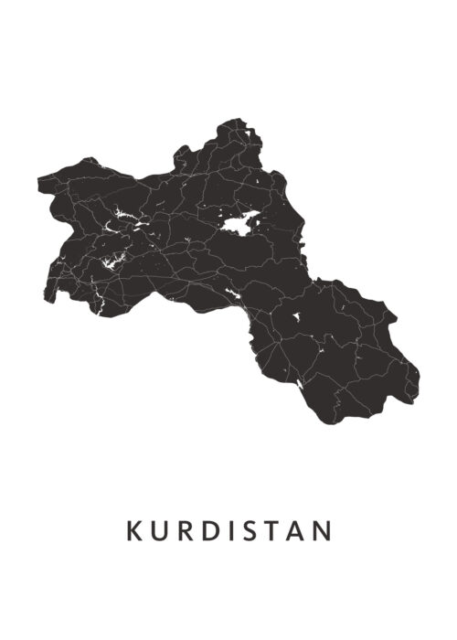 Kurdistan landkaart poster