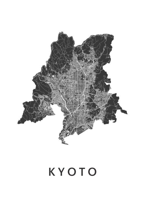 Kyoto Stadskaart Poster Kopen