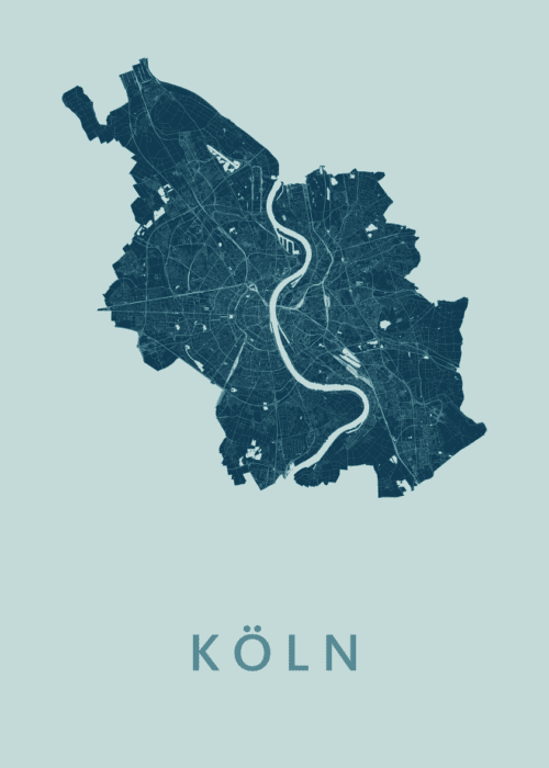 Köln Stadskaart poster Mint