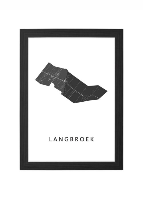 Langbroek Ingelijst in Zwart lijst Kopen | Kunst in Kaart