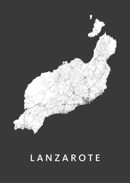 Lanzarote Black Island Map