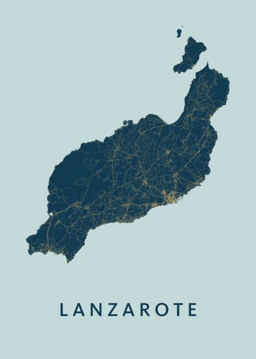 Lanzarote Prussian Island Map