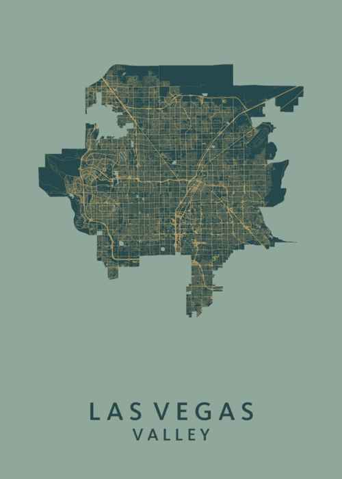 Las Vegas Stadskaart - Amazon poster